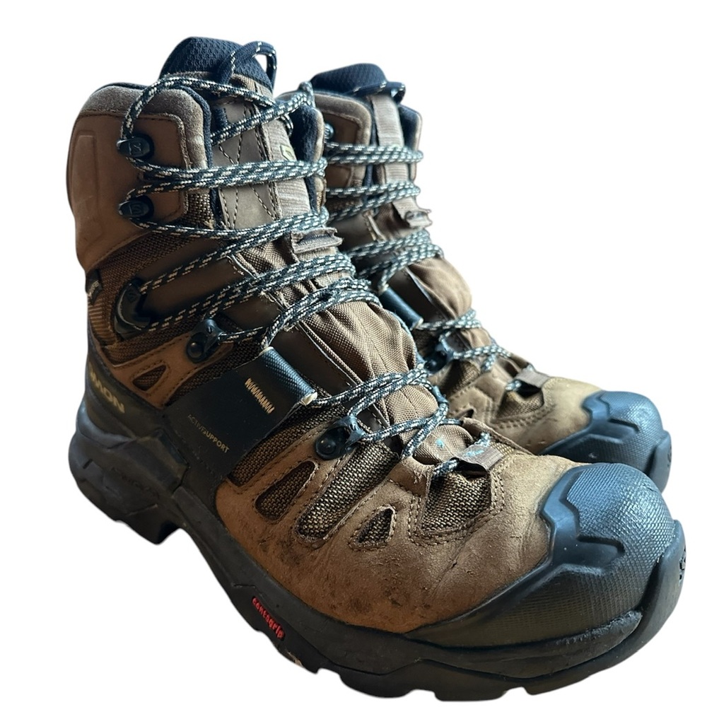 Salomon Quest 4D GTX Gore Tex Outdoor Hiking Boots Brown Men's Size 9